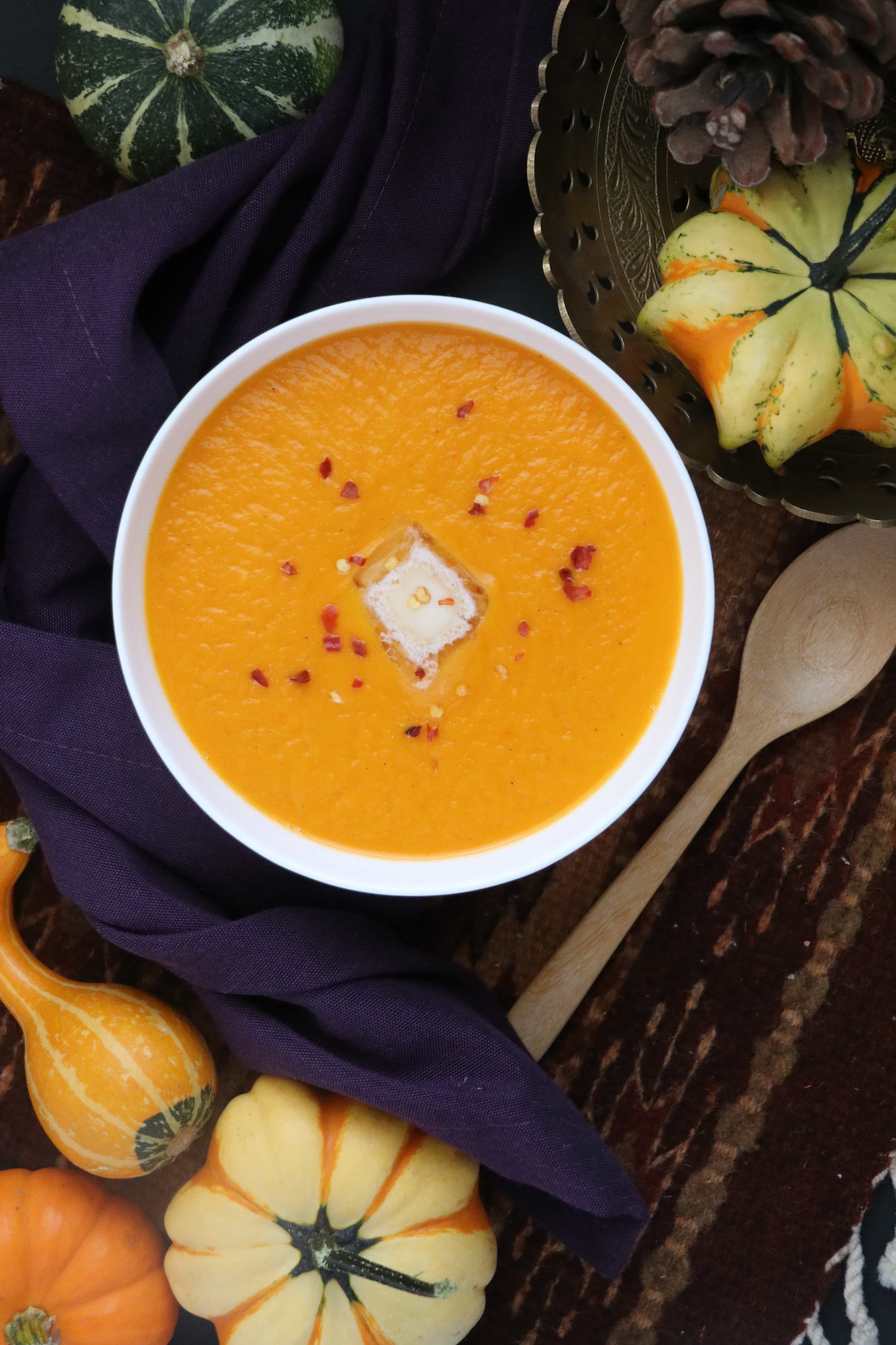 Spicy Butternut Squash Soup Slow Cooker