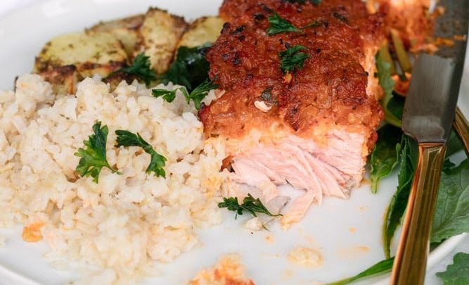 Baked Salmon in Spicy Tomato Masala Side