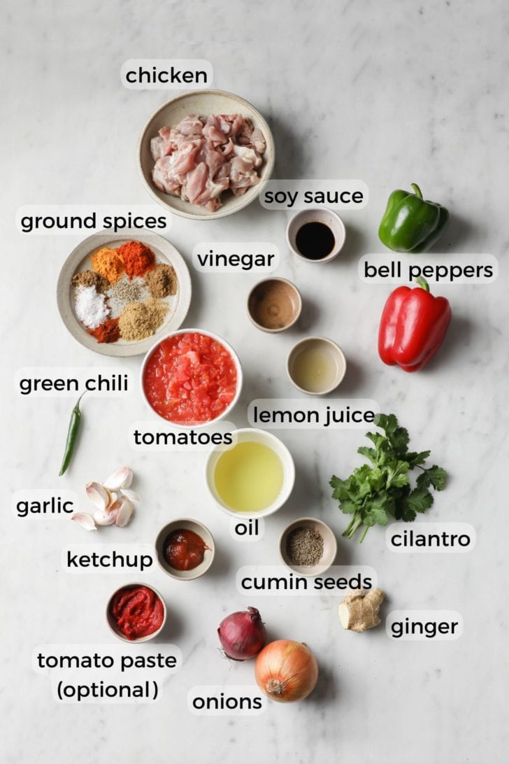 Ingredients in Chicken Jalfrezi