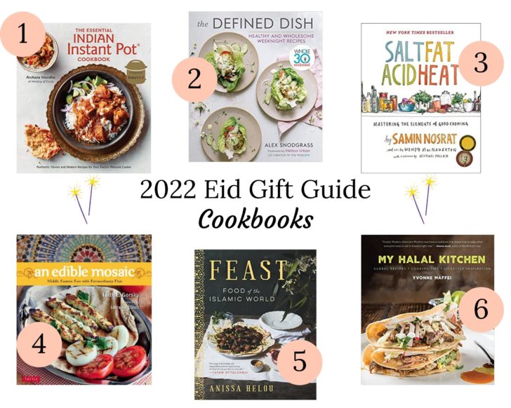 Eid Gift Guide Cookbooks in a collage
