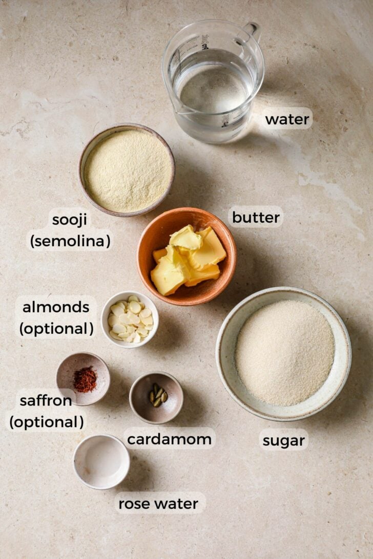 Suji Halwa Ingredients