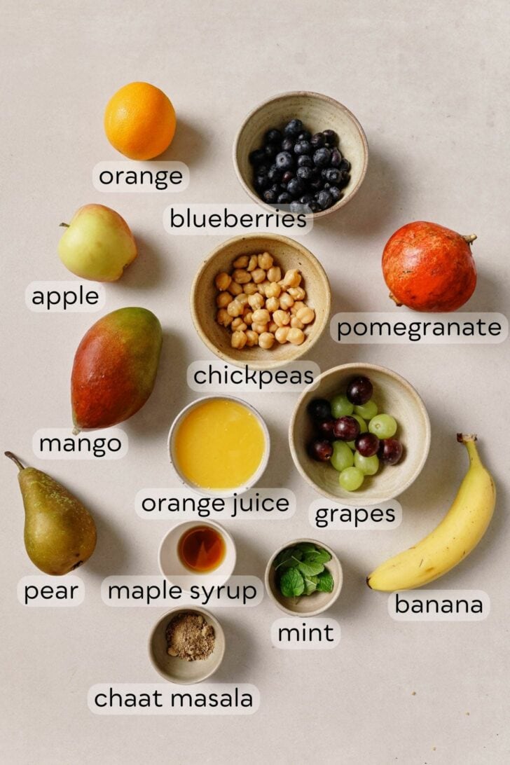 Ingredients for Fruit Chaat